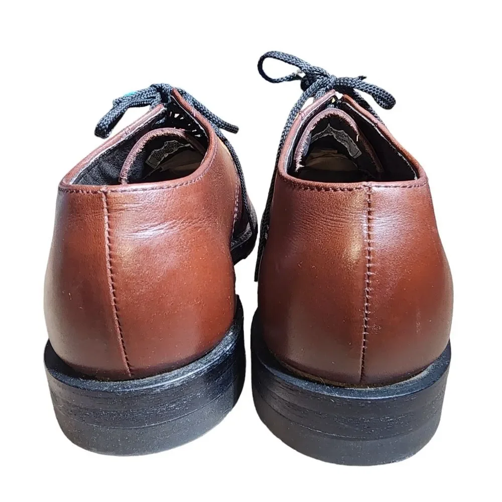 Executive Imperials Style 607503 Brown‎ Leather Cap Toe Oxfords Size 8EE